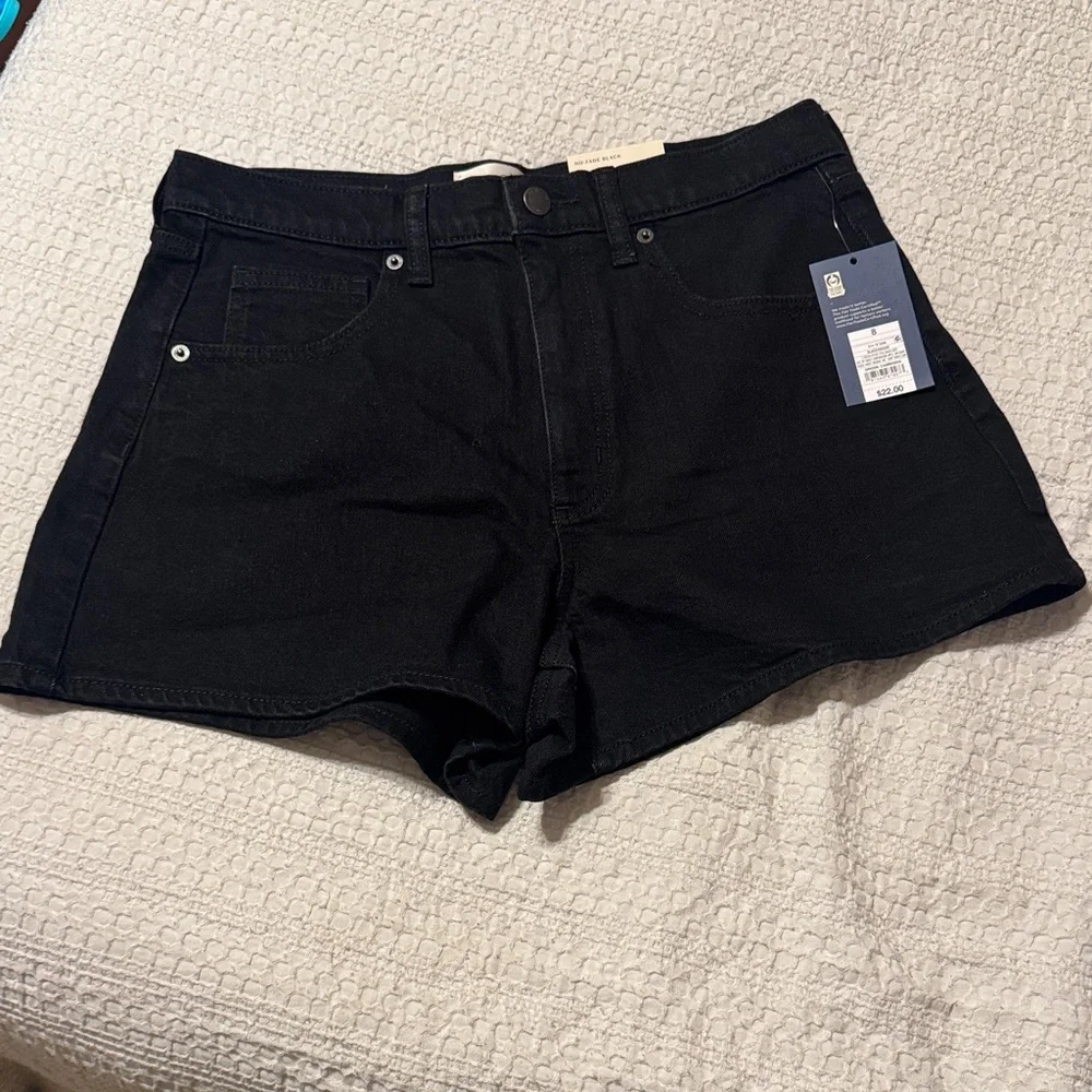 Universal Thread Women's High-rise 90's Cutoff Jean Shorts Black Size 8